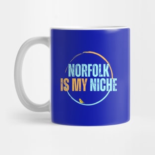 Norfolk is my Niche Turquoise and orange Mug